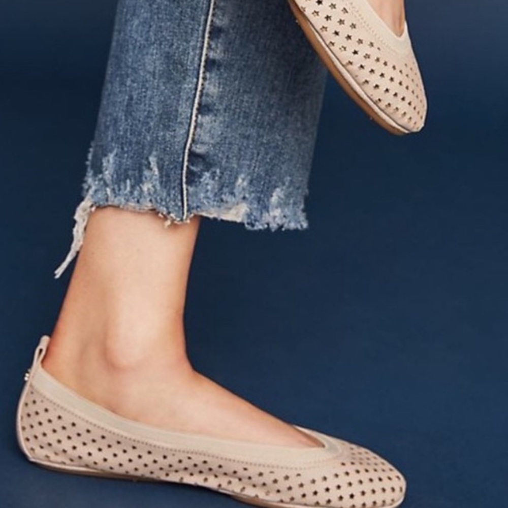 8 Yosi Samra Perforated Nude Leather Shoes